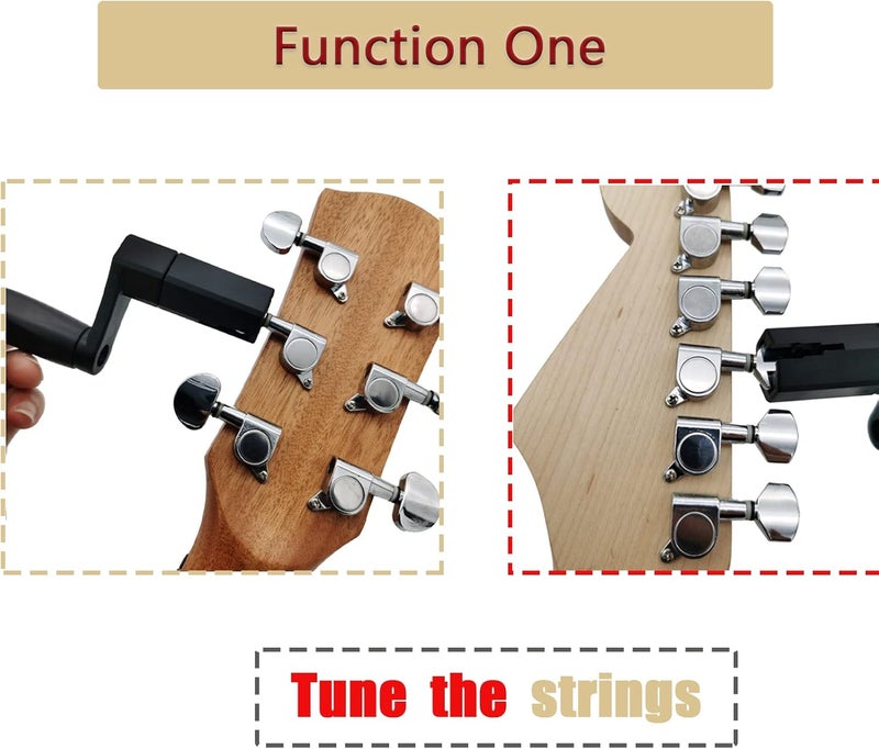 Cheerock Guitar String Pegs Winder, Multifunctional Guitar String Winder with Detachable Drill Bit for Guitar Ukulele Electric String Winder, Guitar Accessories - Image 4